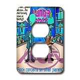 Londons Times Funny Music Cartoons - Rock Concerts On Other Planets - Light Switch Covers - 2 plug outlet cover