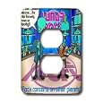 Londons Times Funny Music Cartoons - Rock Concerts On Other Planets - Light Switch Covers - 2 Plug Outlet Cover By 3d Rose