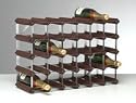 Fully assembled Wine Rack Dk Wood/Metal 30 Btle