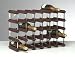 Kitchen & Housewares : Fully assembled Wine Rack Dk Wood/Metal 30 Btle