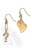 Image of Guess Heart Dropper Earrings .