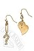 Guess Heart Dropper Earrings .