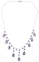 Sterling Silver Amethyst Chandelier Necklace, 16"