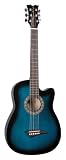Dean Playmate Small Acoustic 37 Inch Cutaway Blueburst with Gig Bag