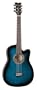 Dean Playmate Small Acoustic Guitar, Blueburst with Gig Bag, 37-inch Cutaway