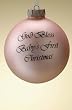 "God Bless Baby's First Christmas" Pink Glass Ball Ornament #25971