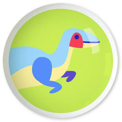 Olive Kids Dinosaurland Coordinating Allosaurus Truck Drawer Knob 2 Pack