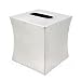 Boutique Size Tissue Box Cover - Brushed Stainless Steel