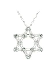 CZ Star Of David Pendant Necklace