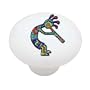 Kokopelli Patch Effect Decorative High Gloss Ceramic Drawer Knob