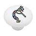 All Products : Kokopelli Patch Effect Decorative High Gloss Ceramic Drawer Knob