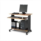 Safco Muv 35-Inch Workstation Fixed Height, Medium Oak