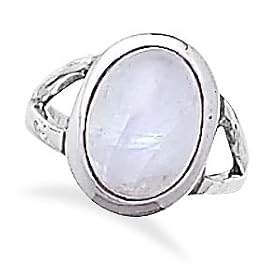 Rainbow Moonstone Ring - Size 7 by 
