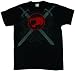 Search : THUNDERCATS "ORNATE LOGO w/ SWORD" Fine Soft Black Woven Tee Licensed
