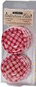 Bernardin Collection Elite Mason Jar Lids & Screw Bands - Standard - Gingham - Red