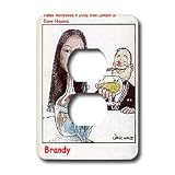 Londons Times Funny Panel Hollywood Cartoons - Brandy, Superstar, Pretty Good Drink Too - Light Switch Covers - 2 plug outlet cover