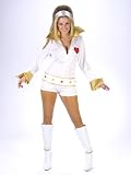 Womens Sexy Elvis Costume Elvis Vegas The King White Jumpsuit