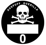 FEINSTAUBPLAKETTE AUSPUFF GUERILLA Aufkleber Autoaufkleber