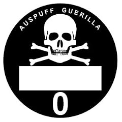 FEINSTAUBPLAKETTE AUSPUFF GUERILLA Aufkleber Autoaufkleber