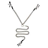 Metal Chain Nipple & Clitoris Clamp Set- Adjustable - Moderate Pressure