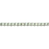 Sterling Silver Lab Created 1/2 (.5) cttw Opal & Diamond Fancy Link Bracelet 7