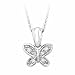 14kt White Gold Diamond Cutie Butterfly Pendant Necklace