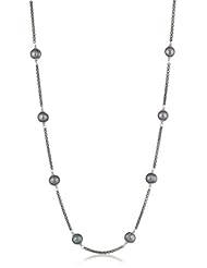 Honora "Dark Metro" White Freshwater Cultured Pearl Tincup Necklace, 36"