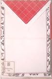 24 ct. STATIONARY SET IN BLACK AND RED TOILE, INCLUDES 24 SHEETS AND 24 COORDINATING ENVELOPES