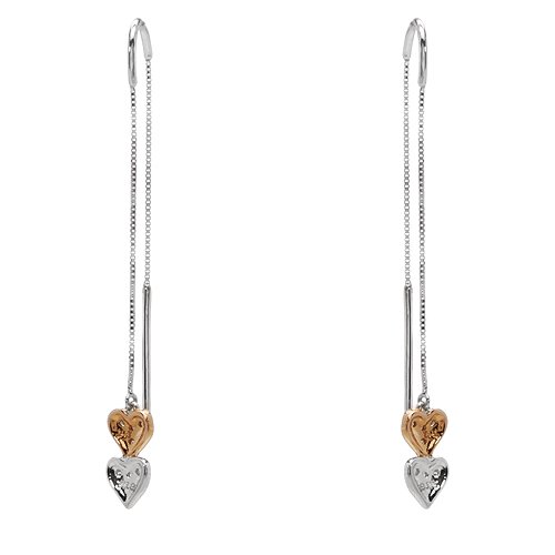 Genuine Morne Rouge (TM) Earring. 0.1 Ctw Si2 Color I Diamonds 14K Gold Heart Earrings. 1.8 Grams in Weight and 0.1 mm in Length. 100% Satisfaction Guaranteed.