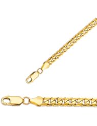 30" 14K Yellow Gold 5.8mm (2/9") Polished Diamond Cut Miami Cuban Link Chain w/ Lobster Clasp