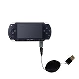 Retractable USB Cable for the Sony PSP-1001 Playstation Portable with Power Hot Sync and Charge capabilities - uses Gomadic TipExchange Technology