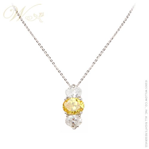 Canary+diamond+necklace