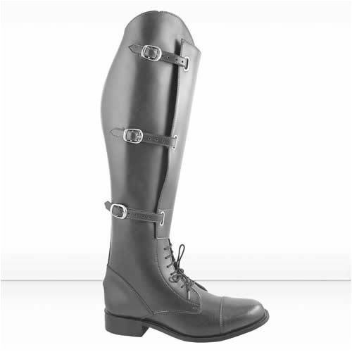Crown Men 3 Buckle Field Boot Horse Riging BLACK All Sizes Available