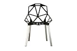 Baxton Studio Uberto Aluminum Side Chair in Black