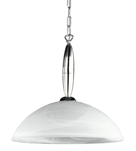 Honsel Leuchten 72031 Pendelleuchte mattnickel/chrom Glas alabasterfarbig wei&szlig; Preisvergleich