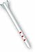Zero Friction T System Composite 3-Prong Golf Tees (2-3/4 Inch, White with Red Stripe, Pack of 30)