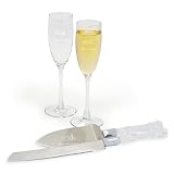 Cathy's Concepts 50th Wedding Anniversary Flutes & Cake Server Set