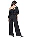 KOH KOH Women's Flattering One Shoulder 3/4 Sleeve Versatile Jumpsuit Playsuit Romper