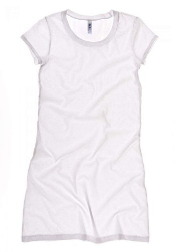 Bella Ladies 3.8 oz. Vintage Jersey T-Shirt Dress - WHITE - S