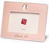 Sweet 16 Pink Dress Keepsake Picture Frame Holds 4x6 Photo - Measures 8.75 X 6.75 Inches