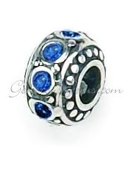 Silver Birthstone September Wheel Zable Bead BZ1058