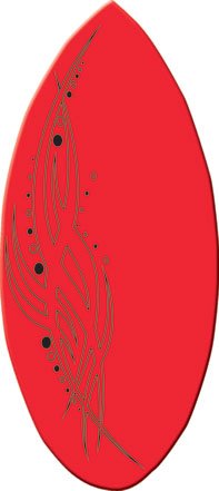 44 Fiberglass Skim Lizard Series Skim Board - Red
