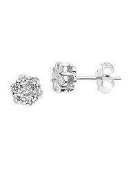 14k White Gold Diamond Children Studs Earrings (0.30Cttw, I Clarity, I Color)