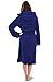 Alexander Del Rossa Womens Turkish Terry Cloth Robe, Thick Hooded Bathrobe, Small-Medium Navy Blue (A0105WNBMD)