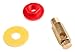 Forney 57511 Output Jack with Washer Brass Plug, Red Knob