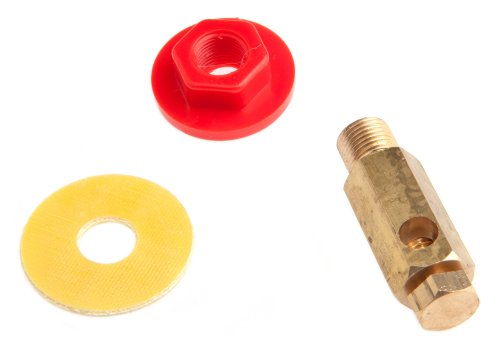 Forney 57511 Output Jack with Washer Brass Plug, Red Knob