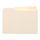 Smead Blank Self-Tab Card Guides, 5 x 8 Inches, 1/3 Cut Tab, Manila, 100 per Box ( 57030)