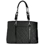 WOMENS BLACK QUILTED METROPOLITAN