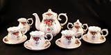 Porcelain ROSE Mini TEA SET service teapot cups child's