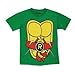 Teenage Mutant Ninja Turtles TMNT Raphael Costume Green T-shirt with Red Eye Mask (Adult Medium)